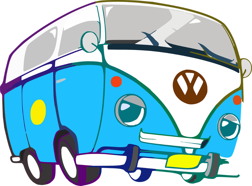 Wohnwagen Cartoon Mascot
